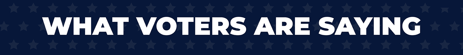 What Voters Are Saying