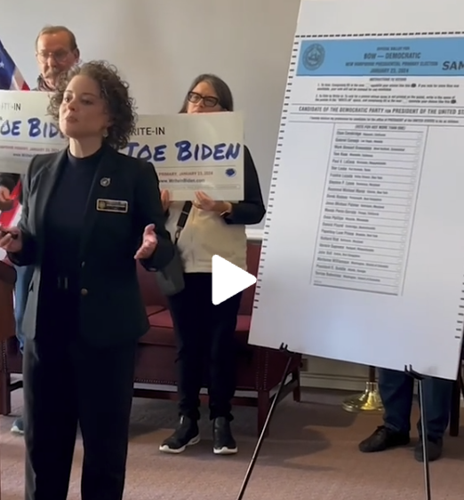 VIDEO: Biden write-in leaders offers specifics for voters