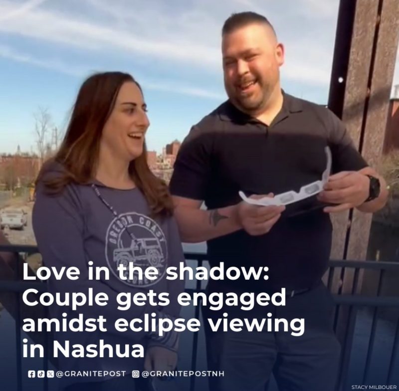 couple engaged during 2024 solar eclipse