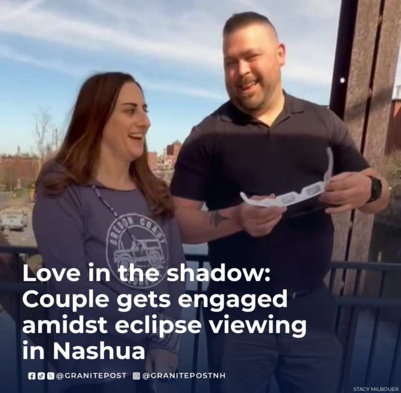 couple engaged during 2024 solar eclipse