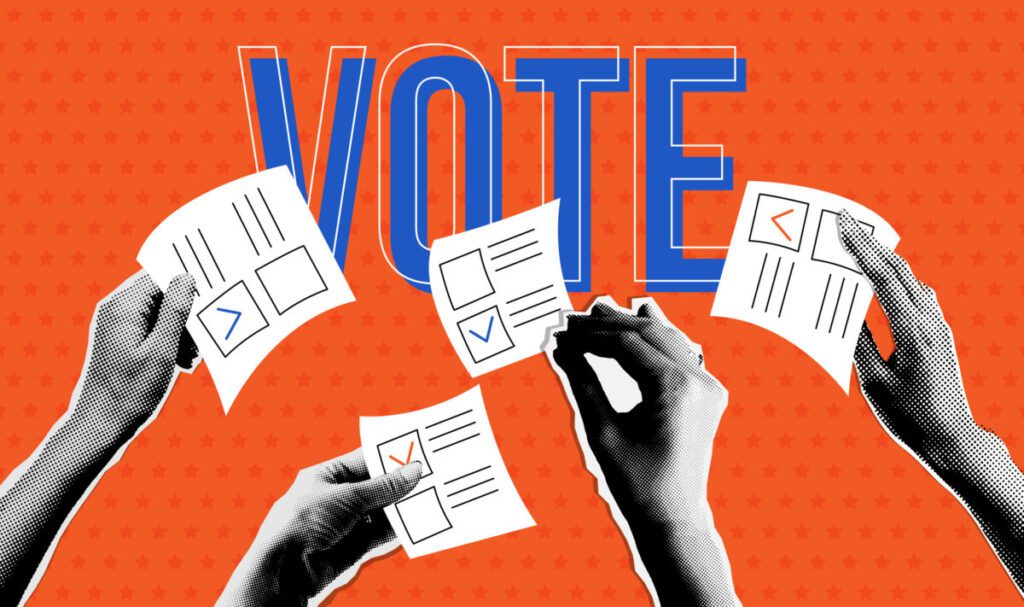 Election voting. (Via Getty Images)