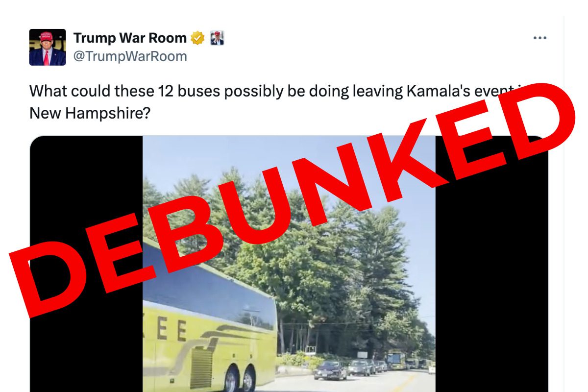 Debunked: Bus company shoots down Trump campaign conspiracy that they bussed in Harris supporters from out of state