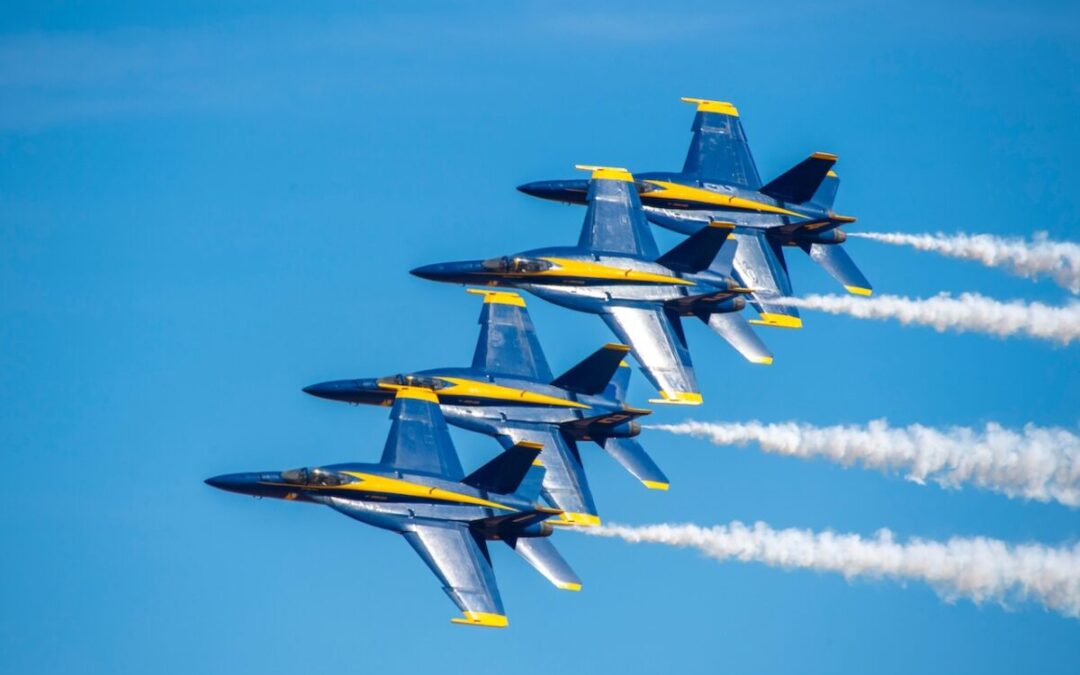 When will the Blue Angels arrive for 2025 Thunder Over New Hampshire Air Show?