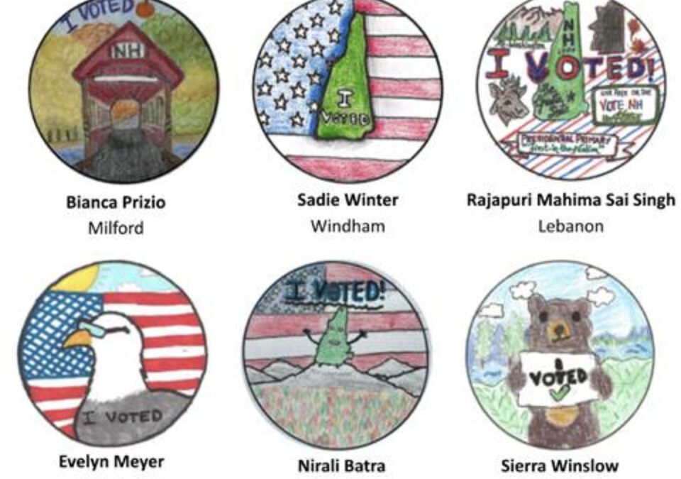 Six students win New Hampshire’s 2025 ‘I voted’ sticker contest. See the winning designs