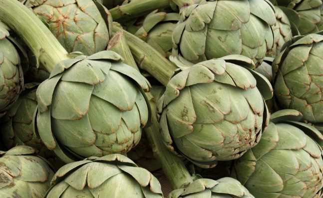 Fresh artichokes, like the ones sold at A Market
