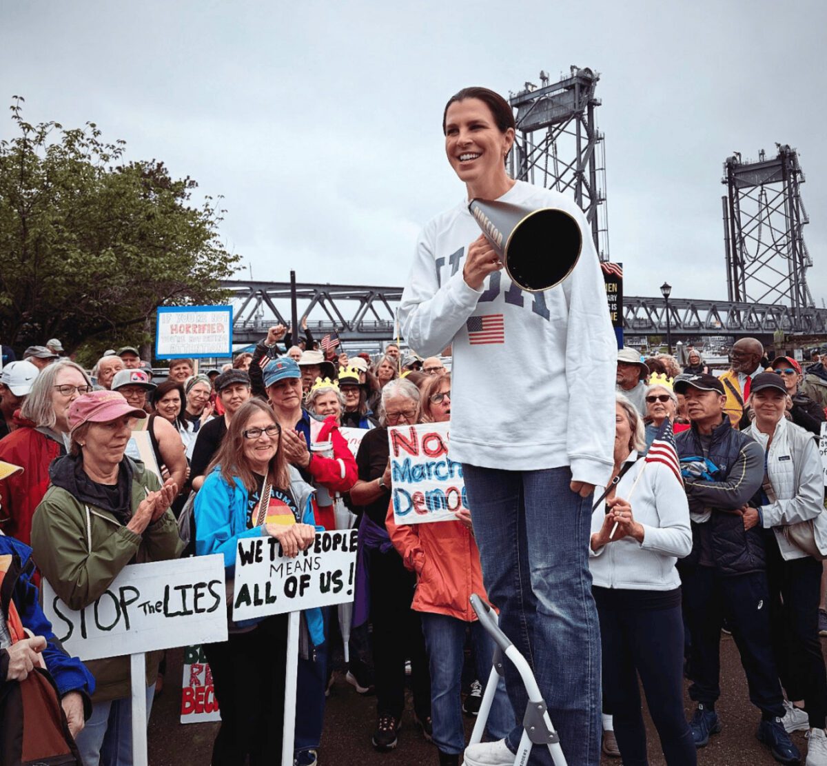 ‘That’s un-American’: Stefany Shaheen slams immigration tactics on campaign trail