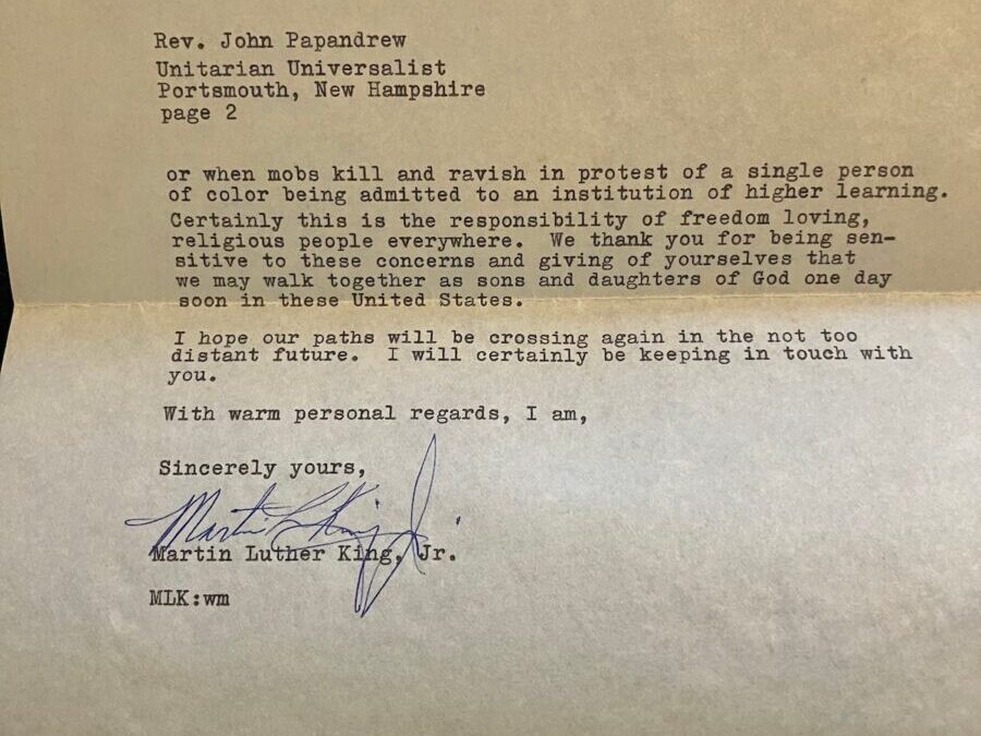MLK Jr. letter to late Portsmouth minister on ‘Antiques Roadshow’