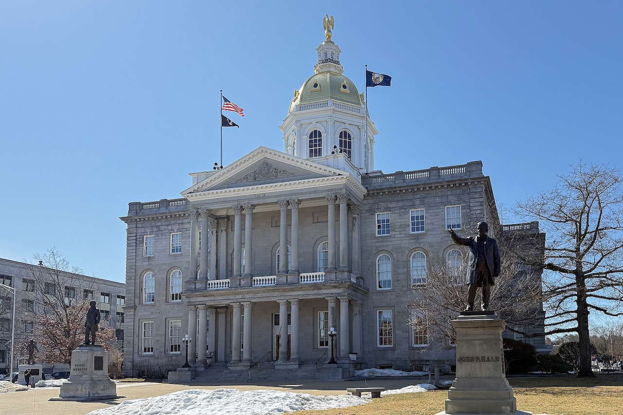 New Hampshire State House in Concord, where lawmakers approved the register of probate constitutional amendment